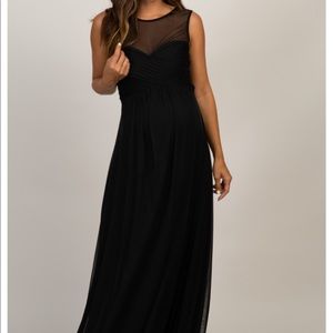 Pinkblush Maternity long black dress